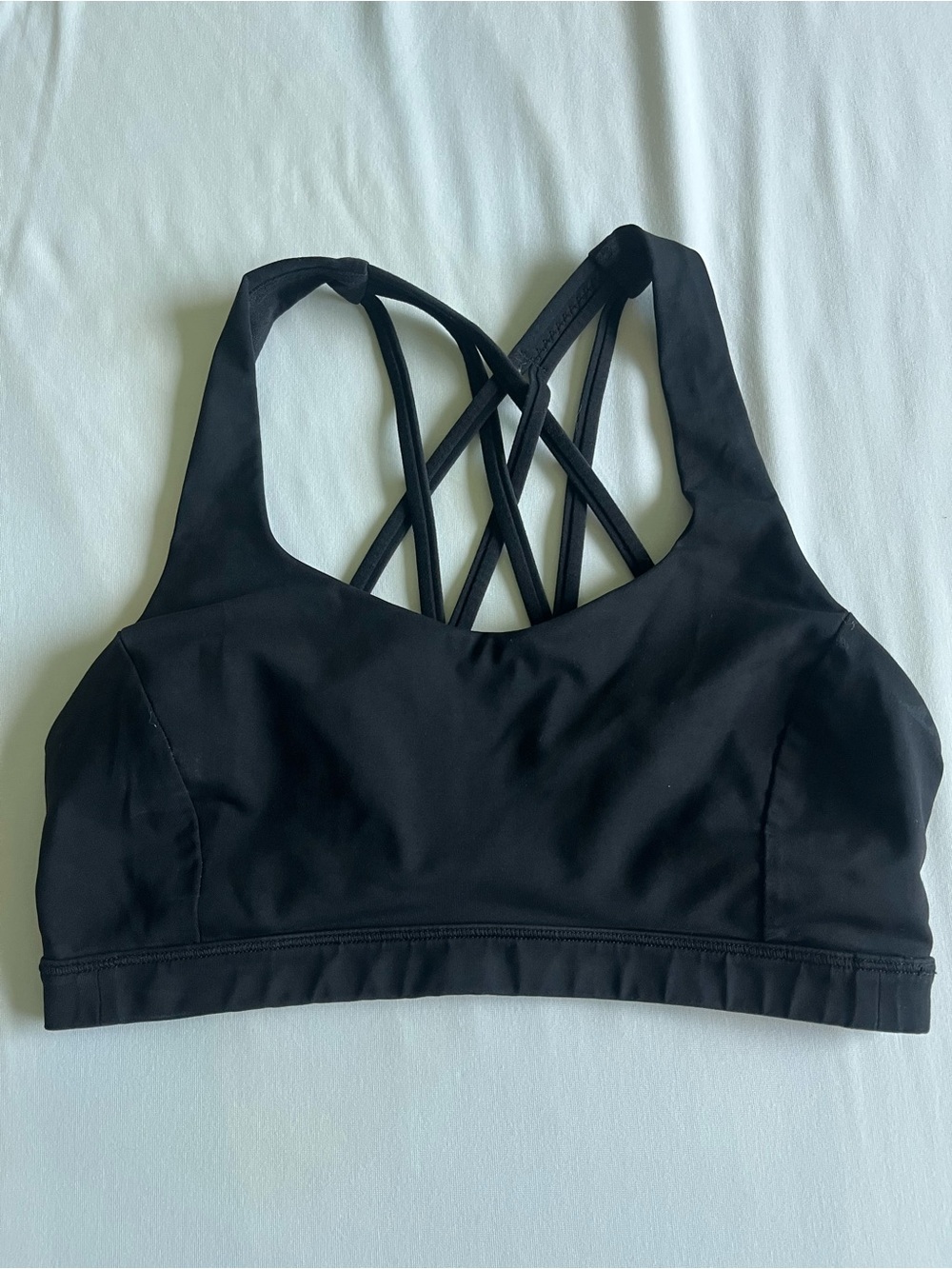 Lululemon Strappy Black Sports Bra size 6